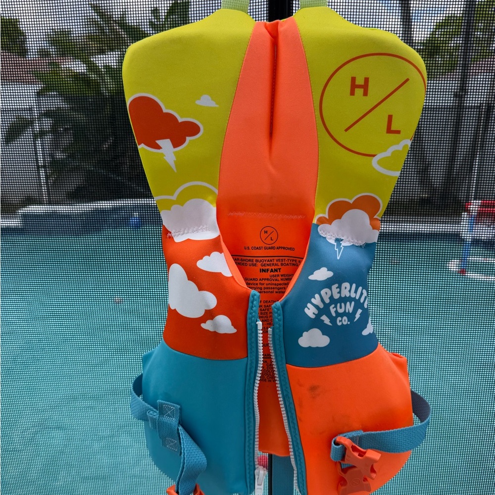 Kids' Colorblock Swim Vest - Yellow, Orange & Blue